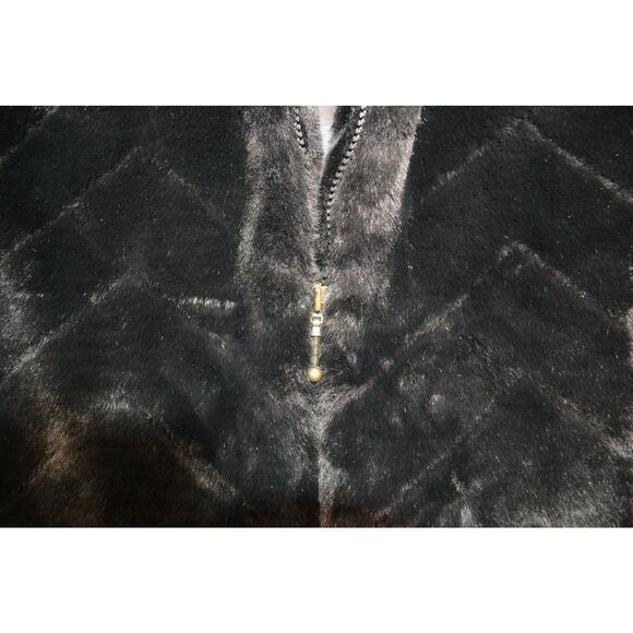 Preston & York Women’s Black Faux Fur Zip Vest Size L Soft Plush Winter Layer - Picture 6 of 8